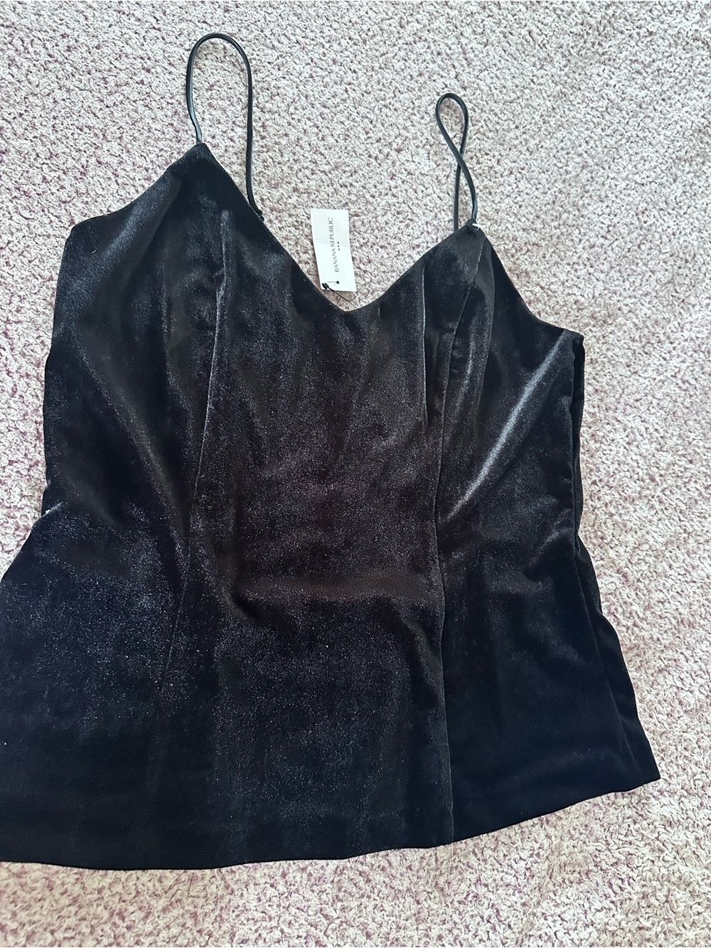 Banana Republic Black Velvet Cami Top